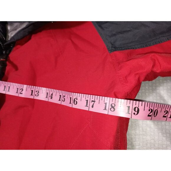 COLUMBIA: Red/Grey Winter Jacket Omni-Shield Waterproof, Woman Size S - Picture 3 of 7